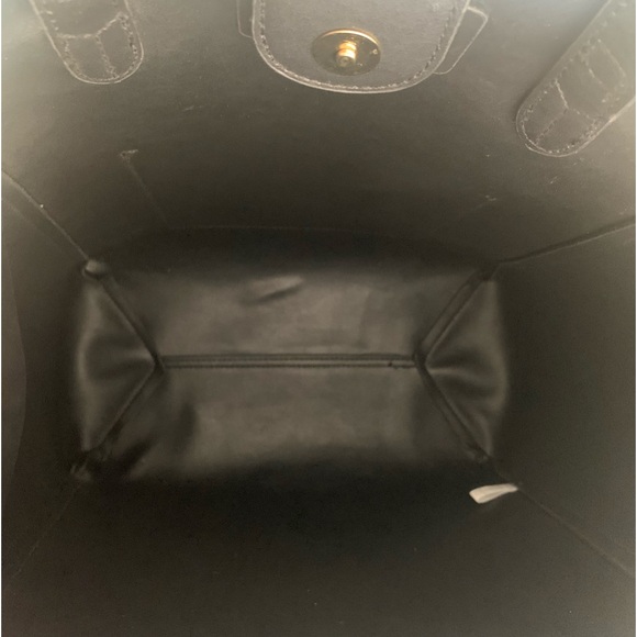 NEW BCBGENERATION BLACK TOTE BAG WITH SHOULDER STRAPS - Picture 8 of 8